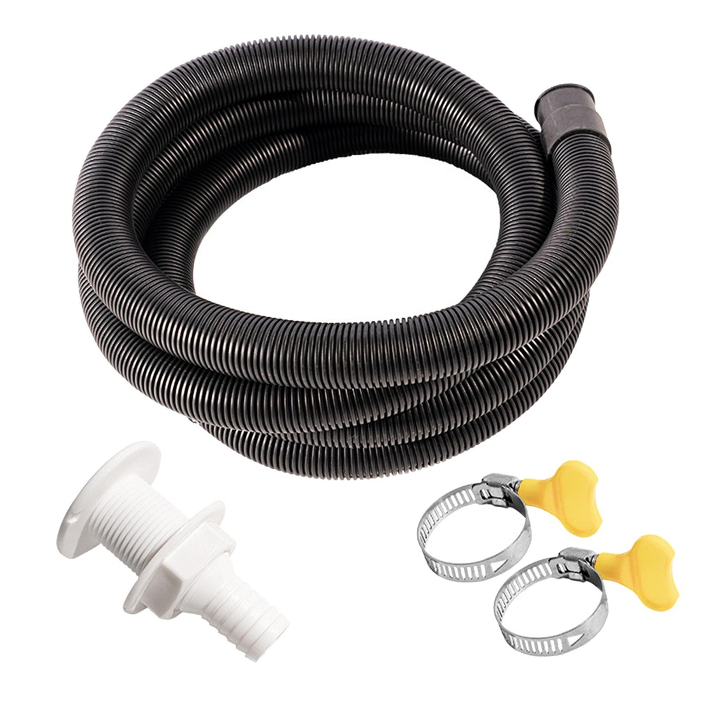 Bilge Pump Hose 3/4-Inch Dia Flexible with 2 Clamps and Thru-Hull Fitting