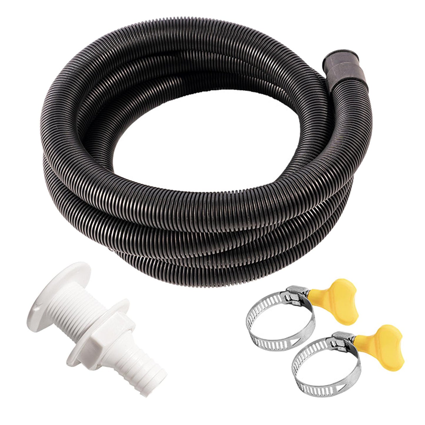 Bilge Pump Hose 3/4-Inch Dia Flexible with 2 Clamps and Thru-Hull Fitting
