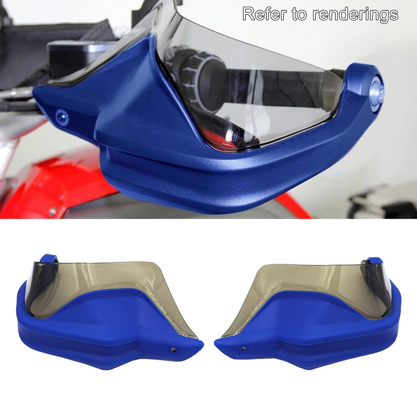 Motorcycle Hand Guard Hand Shield Protector Blue Brown