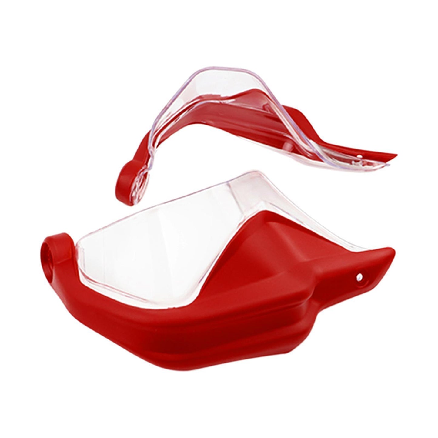 Motorcycle Hand Guard Hand Shield Protector Red Transparent