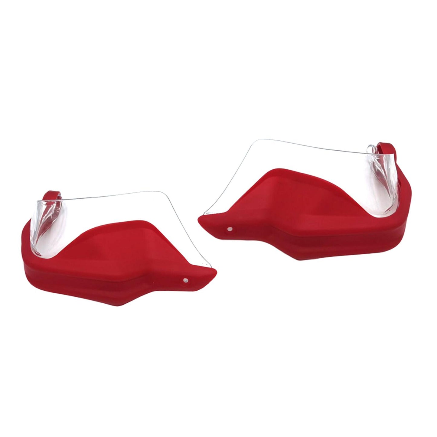 Motorcycle Hand Guard Hand Shield Protector Red Transparent