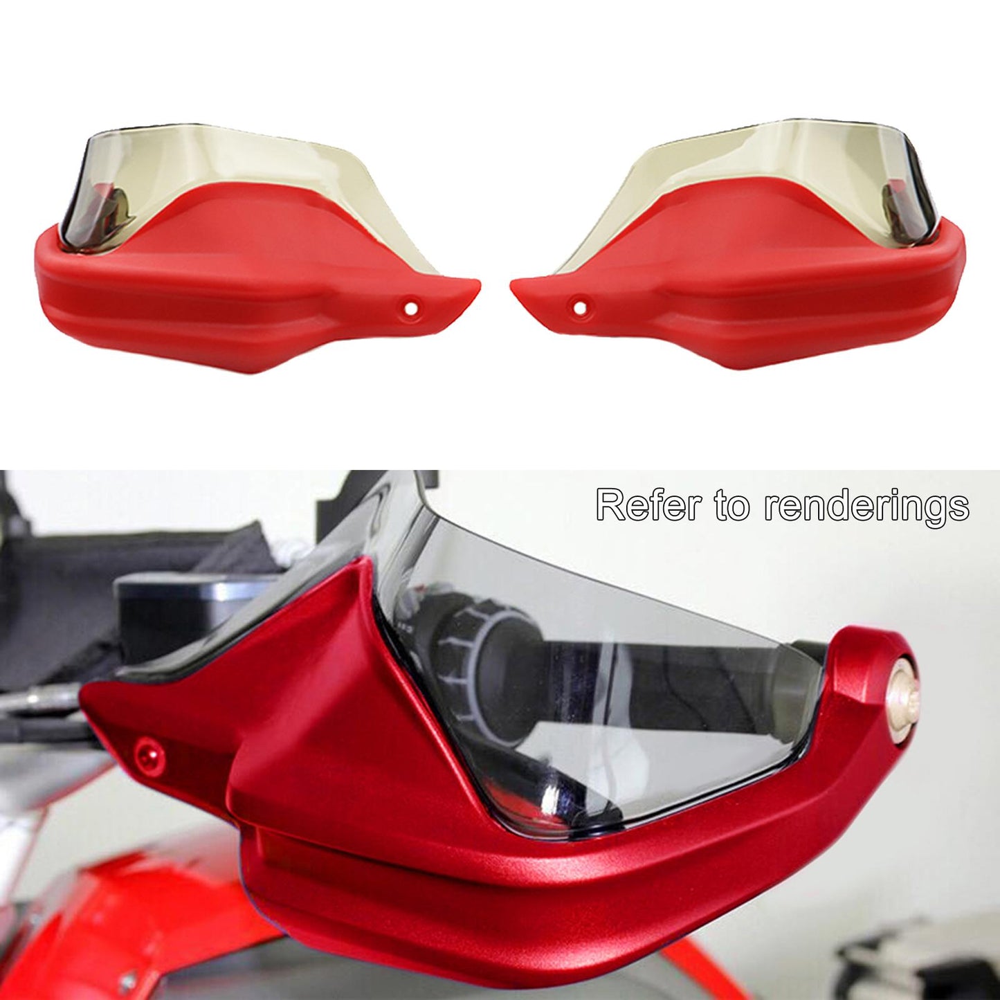 Motorcycle Hand Guard Hand Shield Protector Red Brown