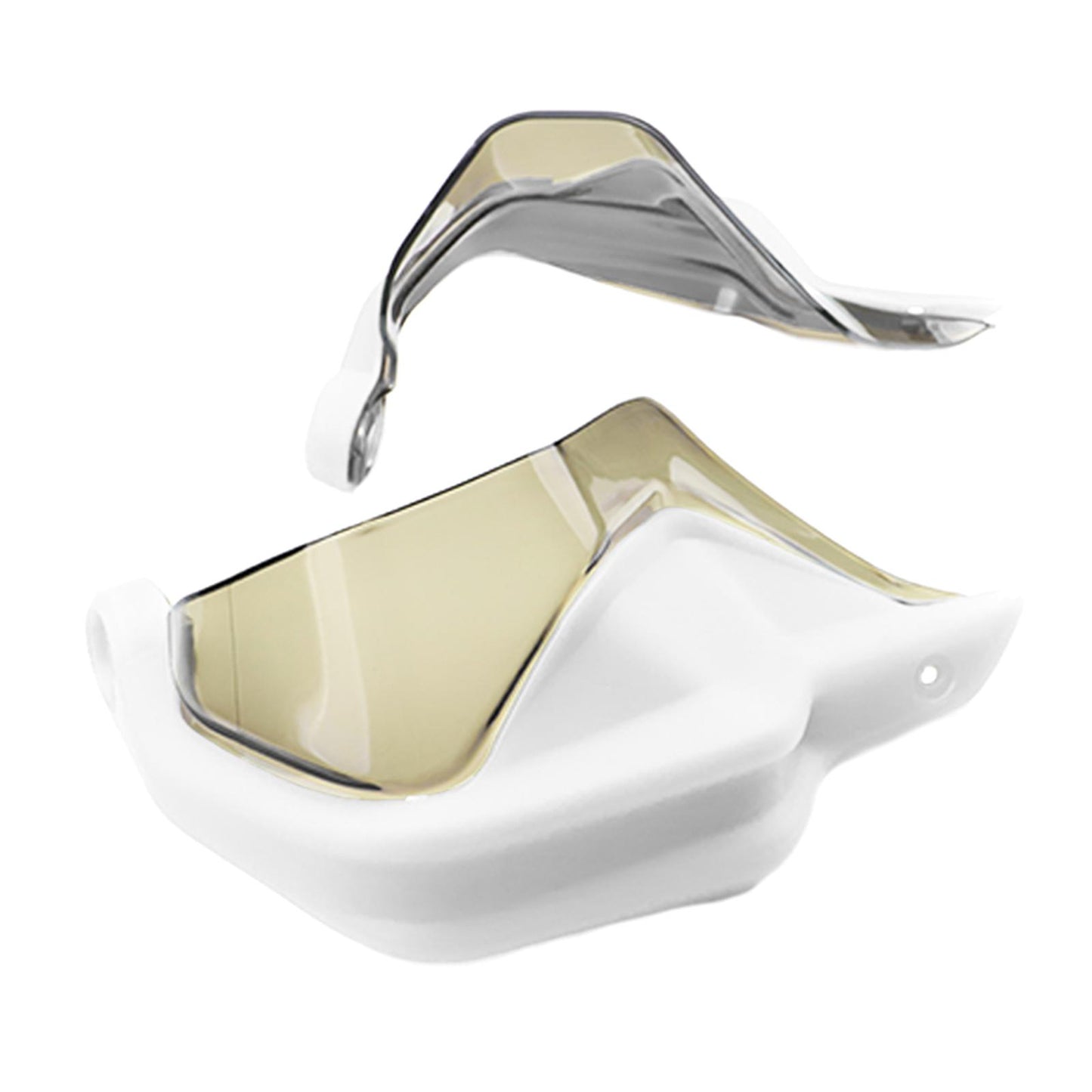 Motorcycle Hand Guard Hand Shield Protector White Brown
