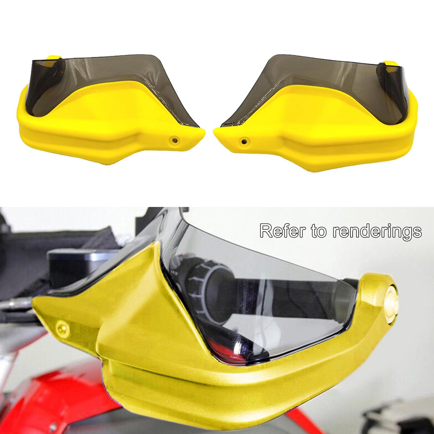 Motorcycle Hand Guard Hand Shield Protector Yellow Brown