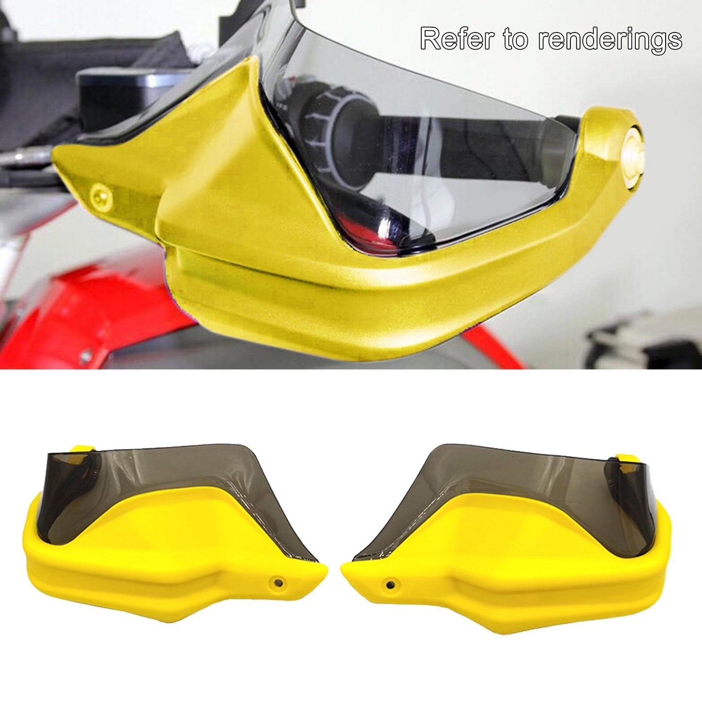 Motorcycle Hand Guard Hand Shield Protector Yellow Brown