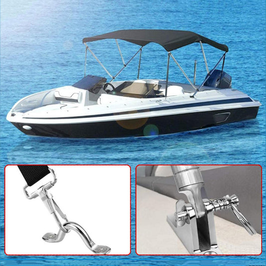 SS316 90 Degree Boat Bimini Top Deck Hinge W/ Quick Release Pin Hardware