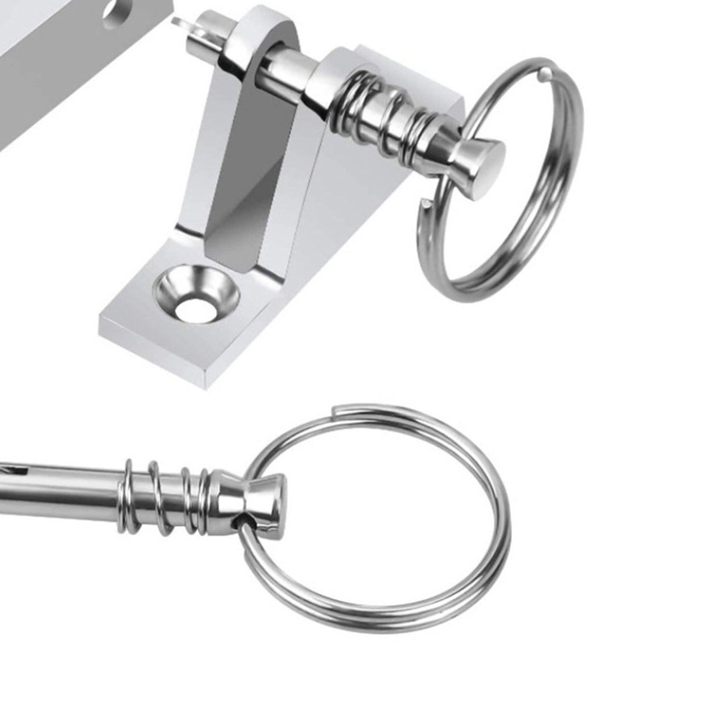 SS316 90 Degree Boat Bimini Top Deck Hinge W/ Quick Release Pin Hardware