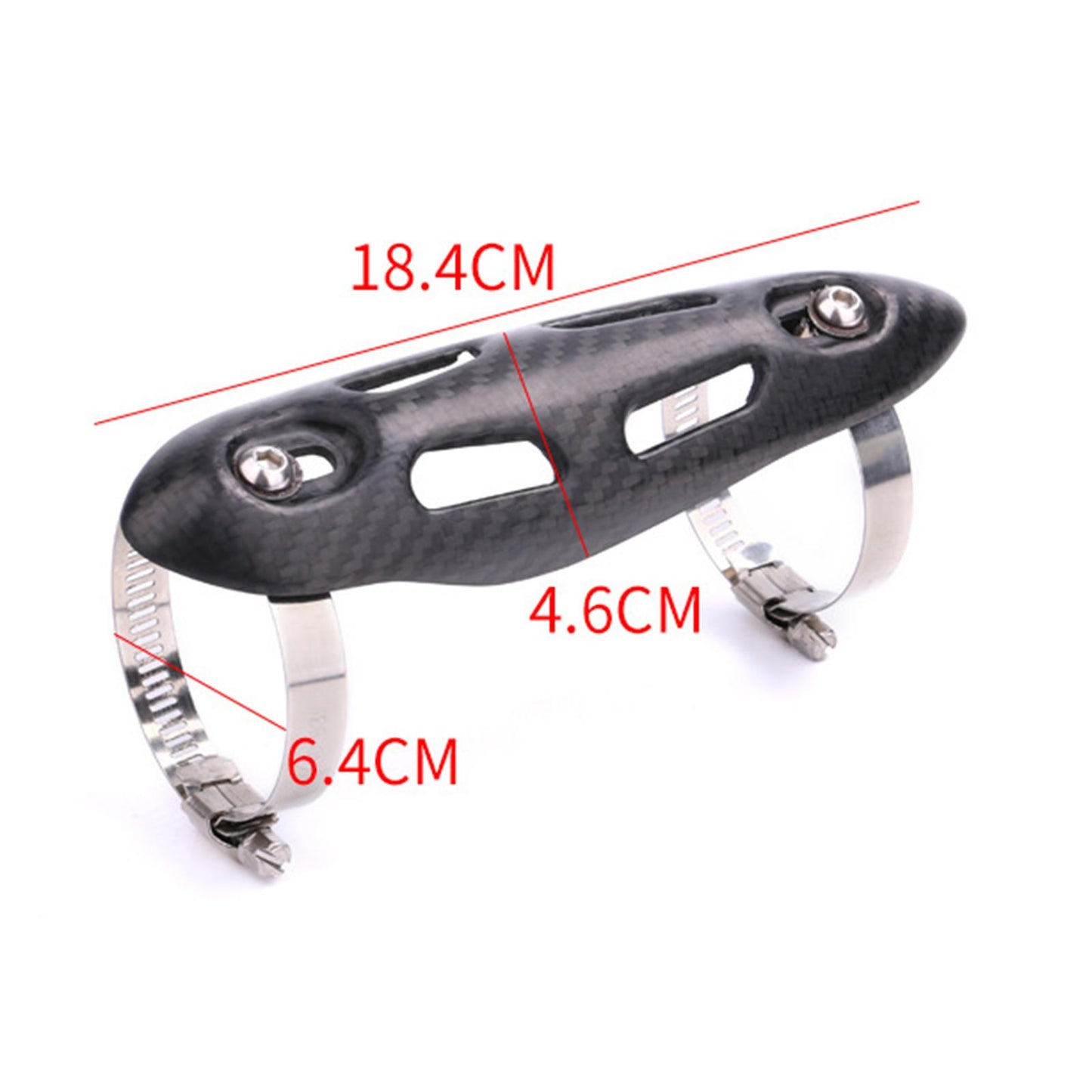 Motorcycle Carbon Fiber Exhaust Muffler Pipe Cover Guard Protector Set