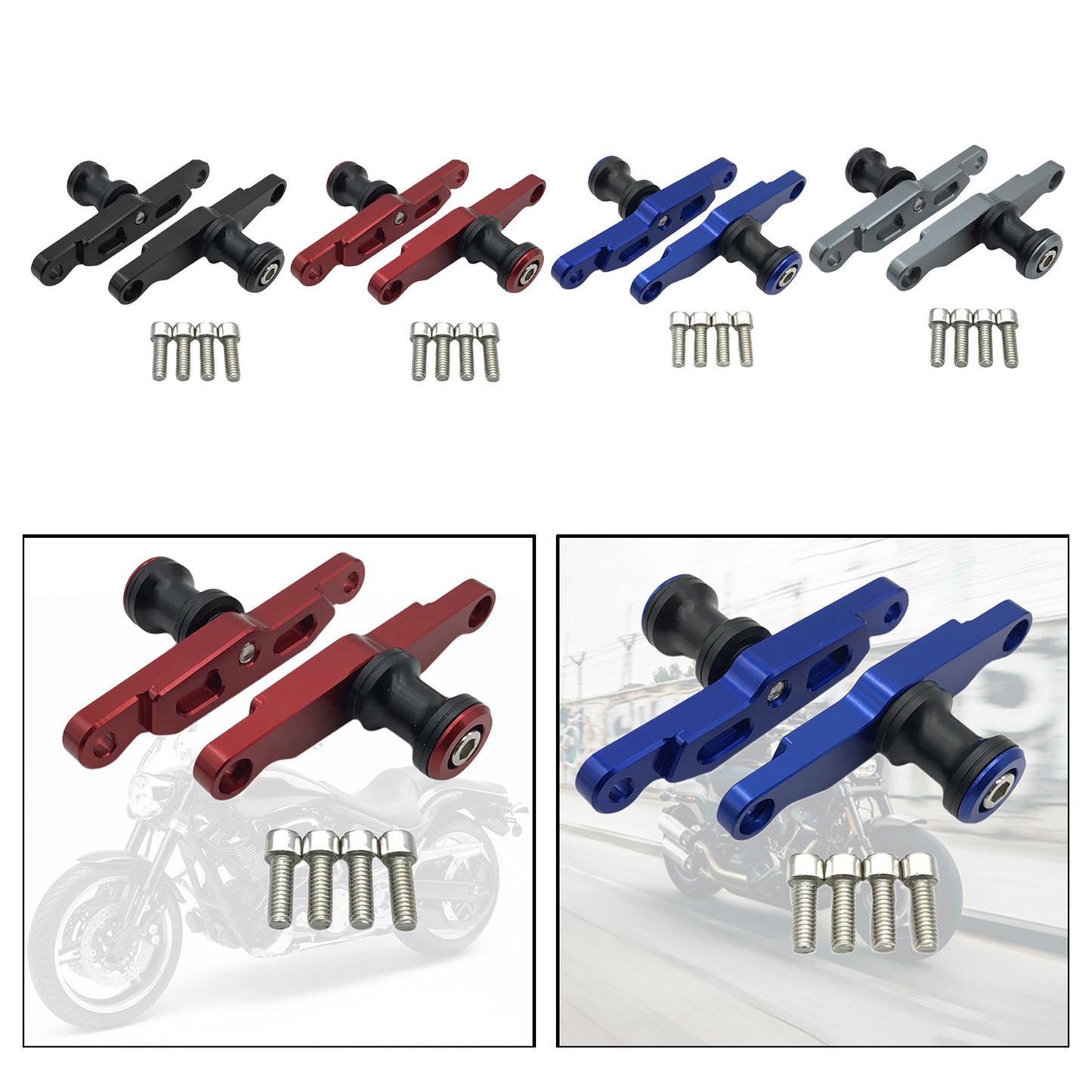 CNC Aluminum Motorcycle Swingarm Sliders Spools for YAMAHA YZF-R6 Black