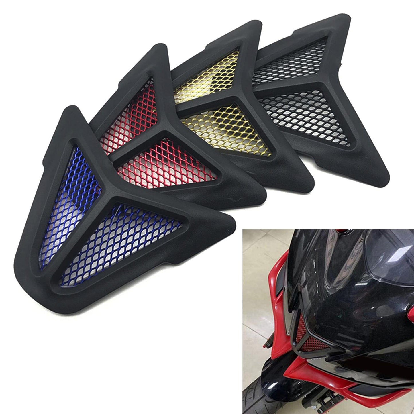 Motorcycles Front Fairing Air Intake Cover for Yamaha YZF R15 V3 Blue