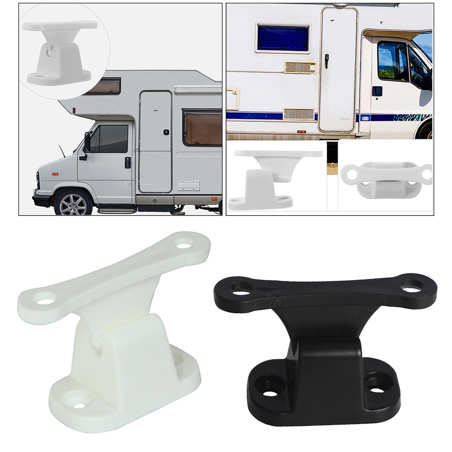 T Shape Nylon Door Stop Retainer for Camper RV Caravan Motorhome White