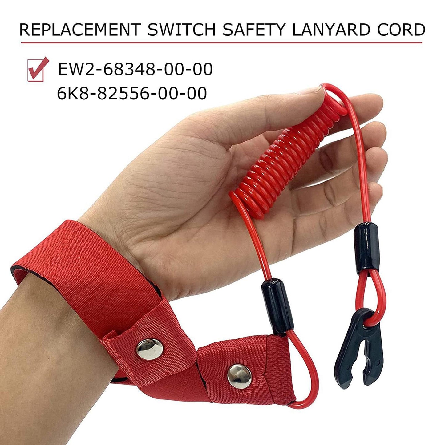Engine Stop Switch Key Lanyard Safety Rope for Yamaha Outboard Waterproof