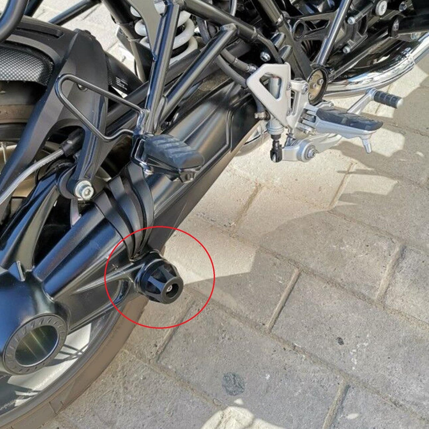 Rear Axle Crash Protection Sliders For BMW R1200GS R1250RT Motorcycle Drop