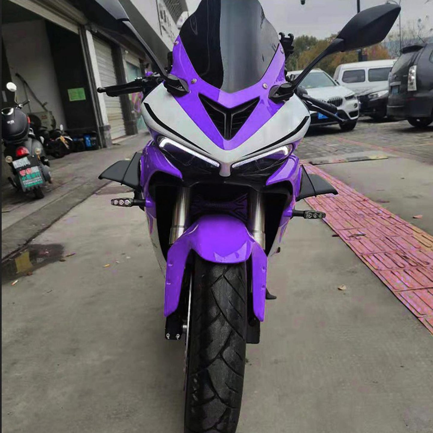 Winglet Aerodynamic Wing Kit Spoiler For KAWASAKI For Yamaha BWS RS JOG JOE