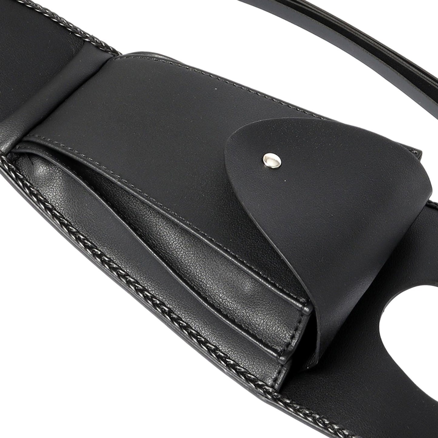 Black PU Gas Fuel Tank Cover Panel Bag Pouch for Sportster No Rivet