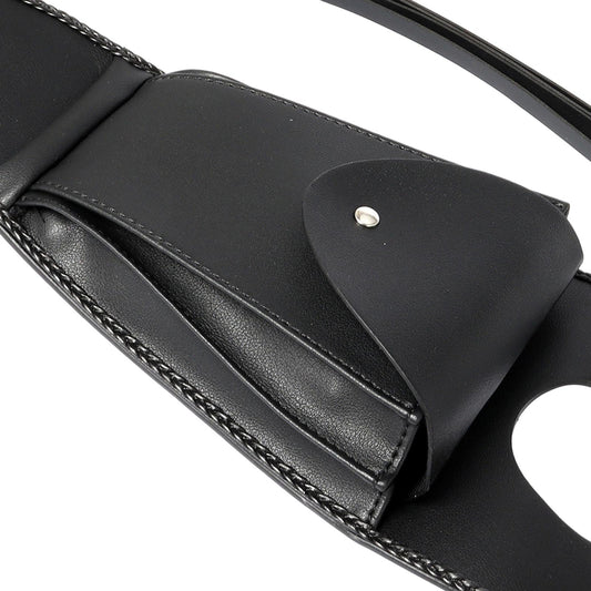 Black PU Gas Fuel Tank Cover Panel Bag Pouch for Sportster No Rivet