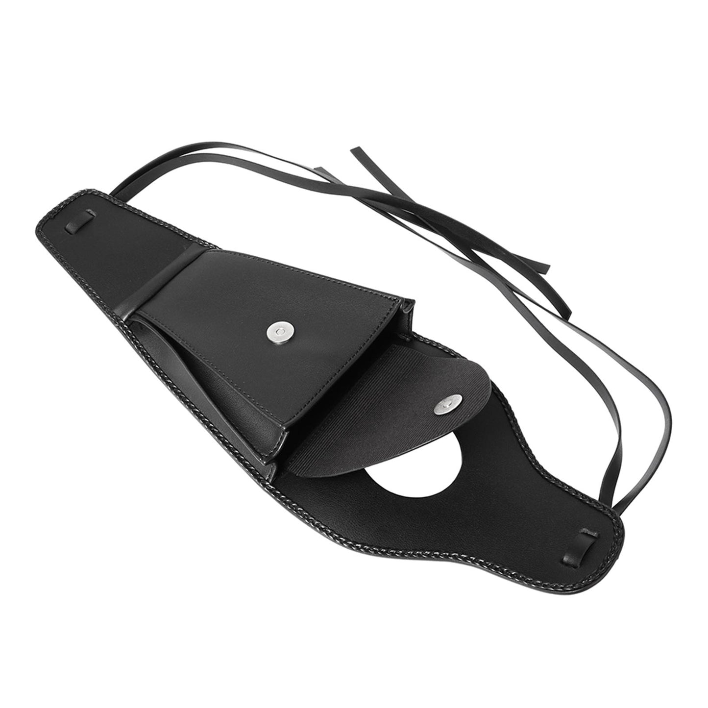 Black PU Gas Fuel Tank Cover Panel Bag Pouch for Sportster No Rivet