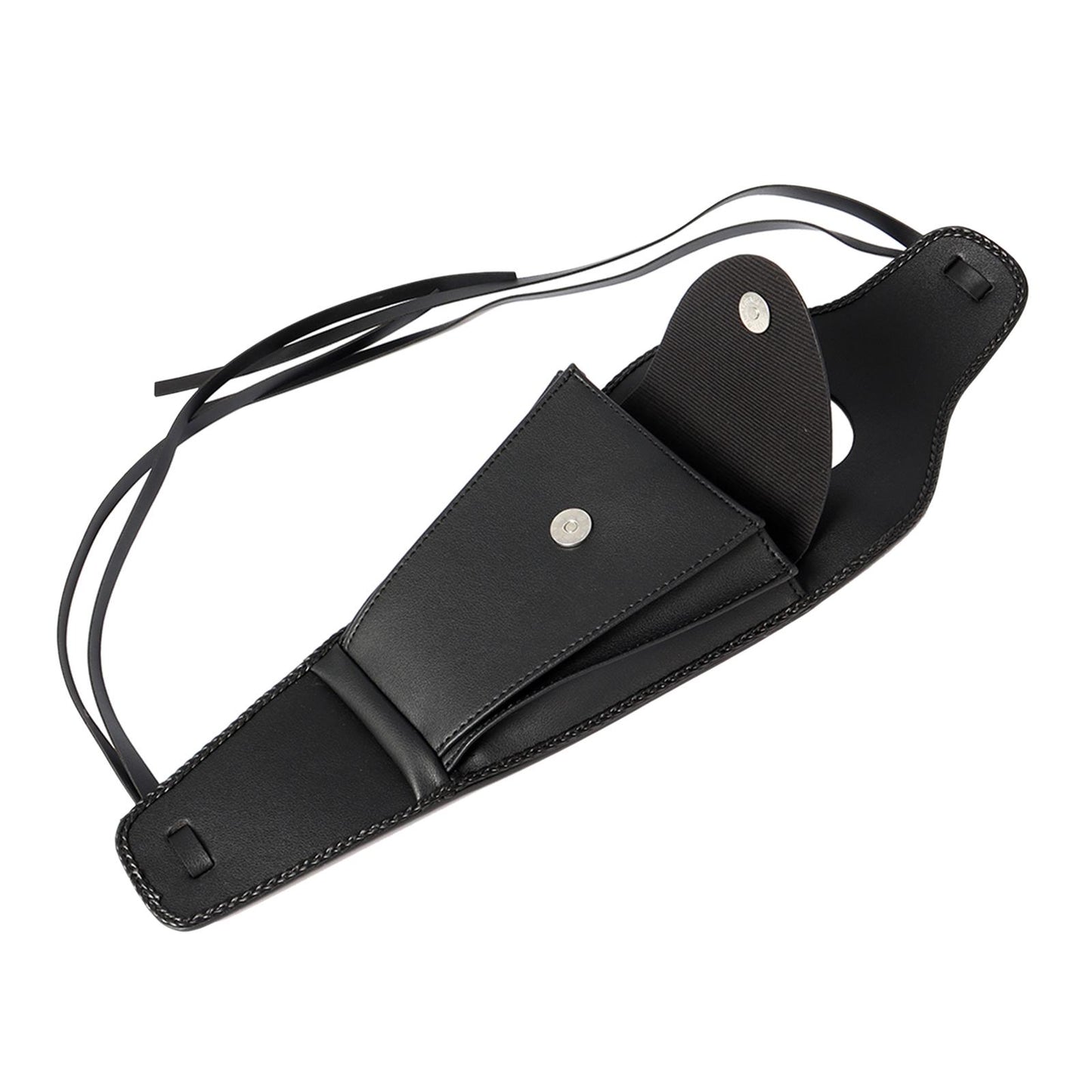 Black PU Gas Fuel Tank Cover Panel Bag Pouch for Sportster No Rivet
