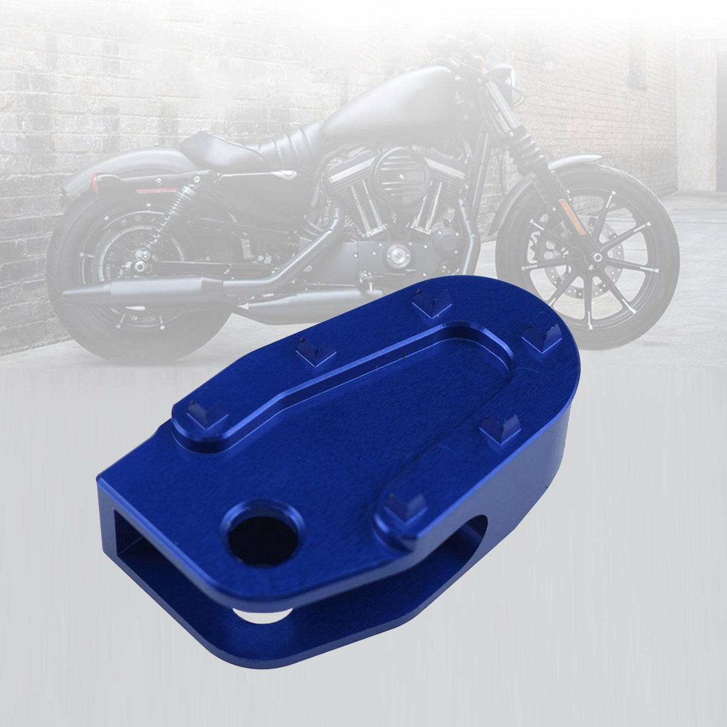 Widening Non-slip Footrests Brake Pedal for Motorcycle Aluminum  blue