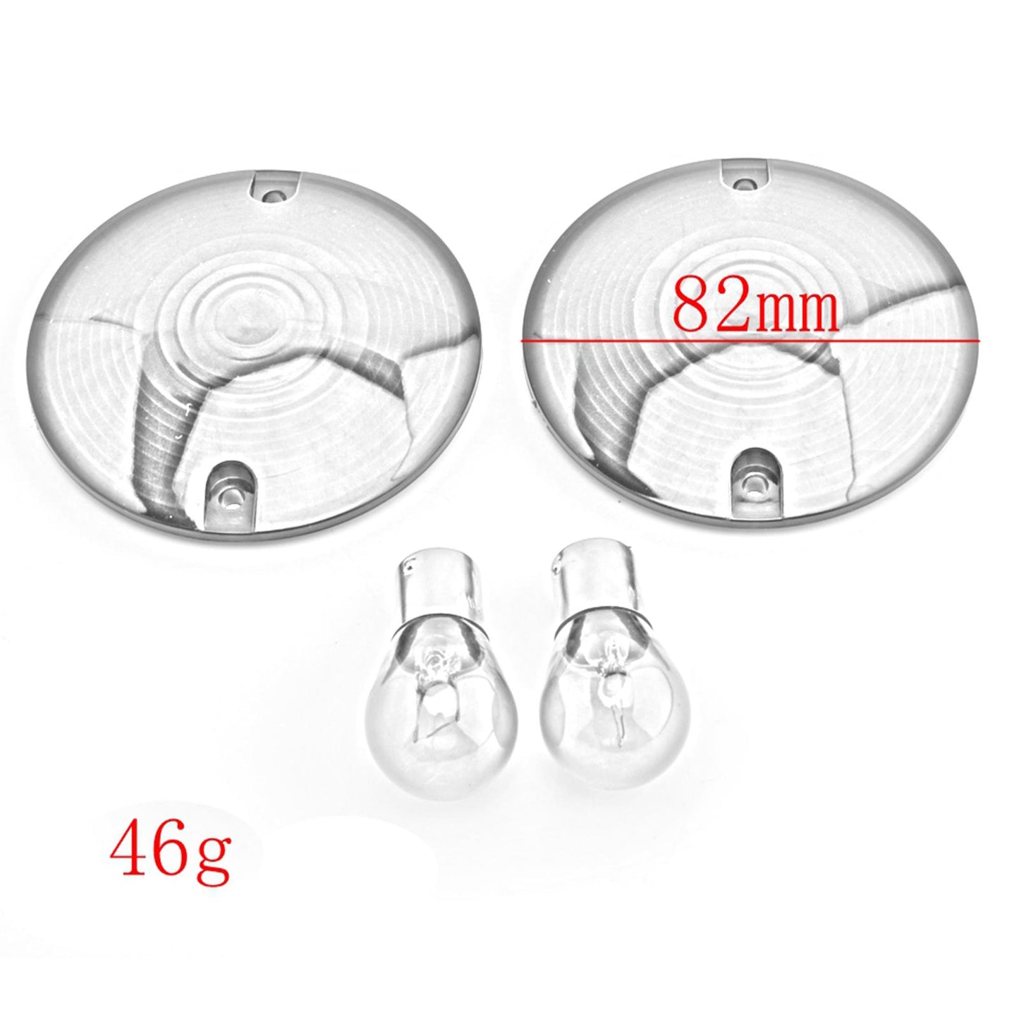 2 Count Motorbike 3 1/4 Turn Signal Lens Fit for Premium Transparent"