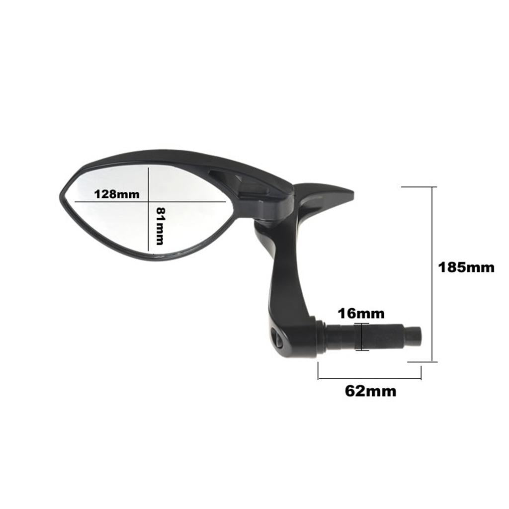 2Pcs Universal Motorcycle Rear View Mirrors Handle Bar Side Dirt Bike Black