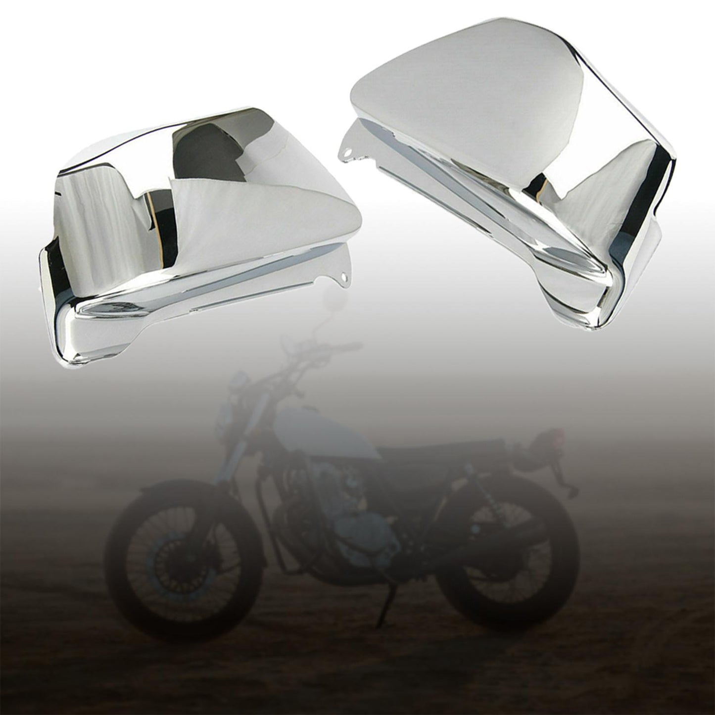 2 Pieces Chrome Battery Side Fairing Cover Guard for Honda Magna Vf750 Silver