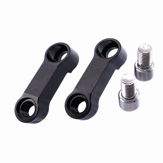 2 Pieces Mirror Mount Riser 10mm Spare Parts Aluminum Alloy  Black