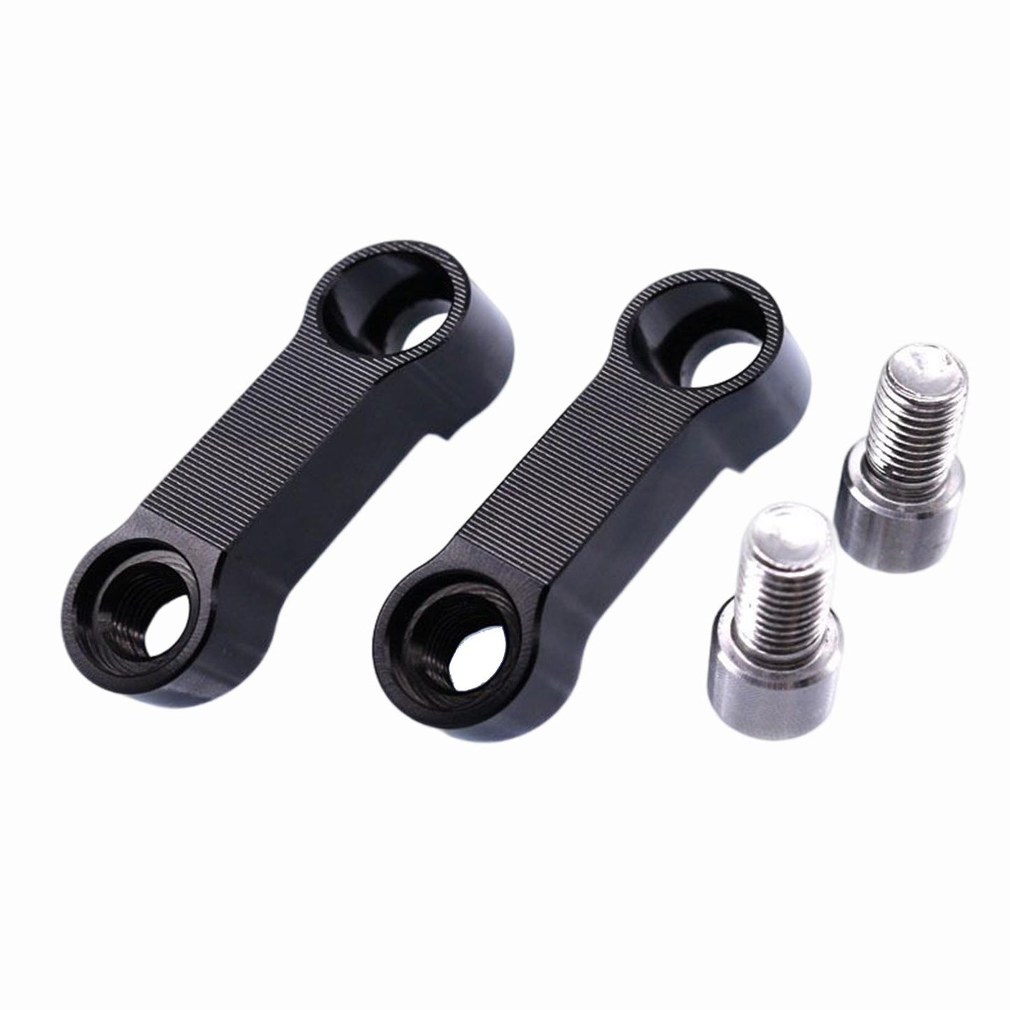 2 Pieces Mirror Mount Riser 10mm Spare Parts Aluminum Alloy  Black