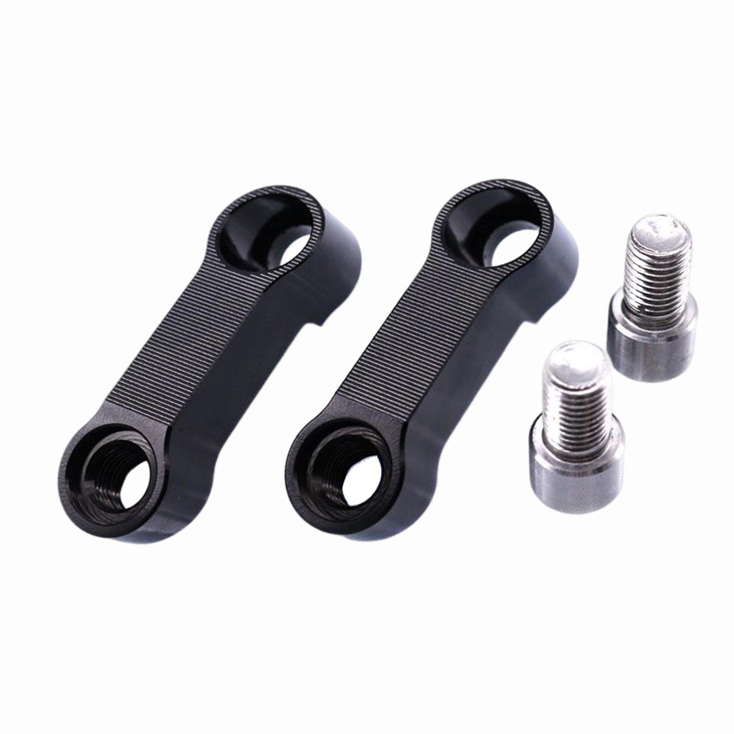 2 Pieces Mirror Mount Riser 10mm Spare Parts Aluminum Alloy  Black