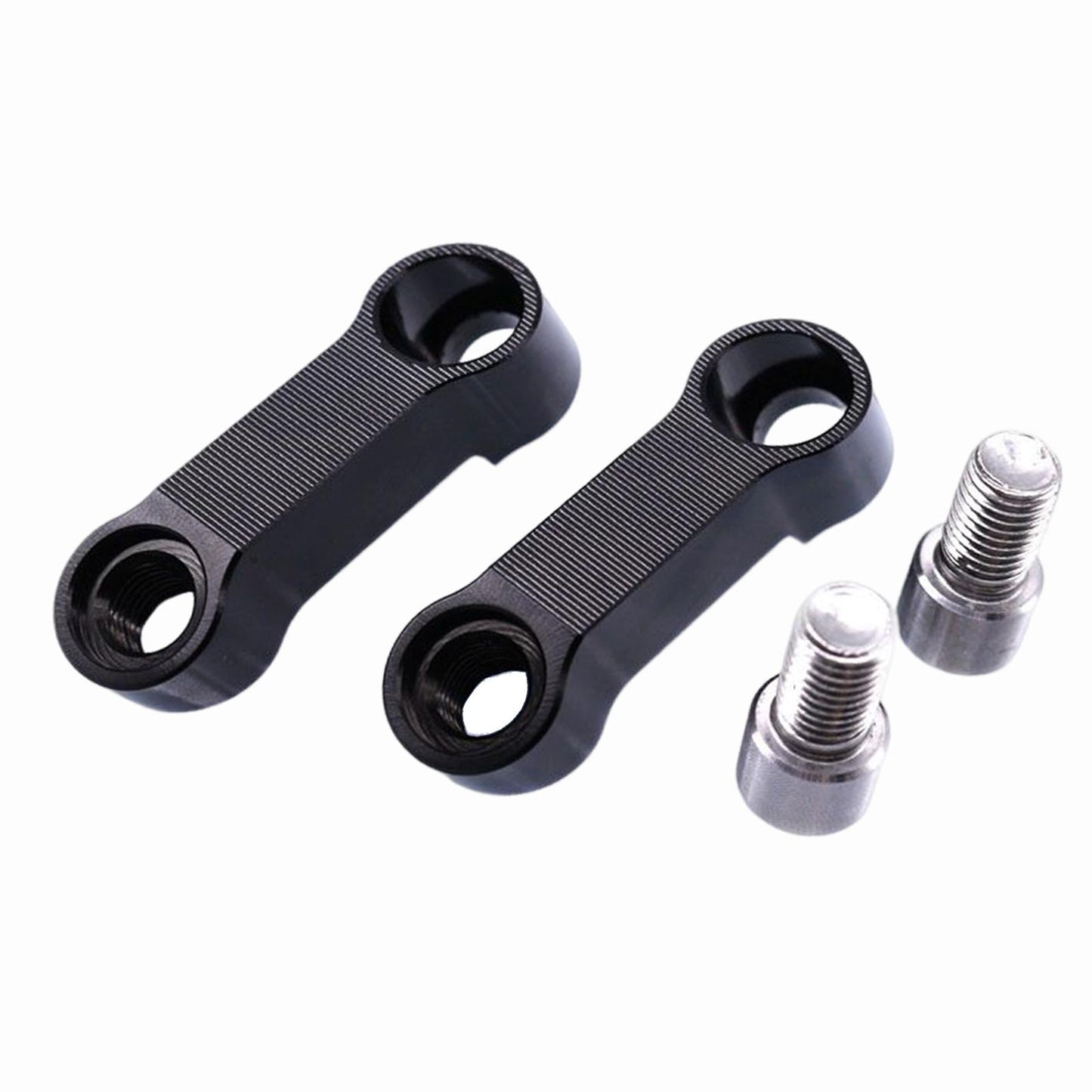 2 Pieces Mirror Mount Riser 10mm Spare Parts Aluminum Alloy  Black