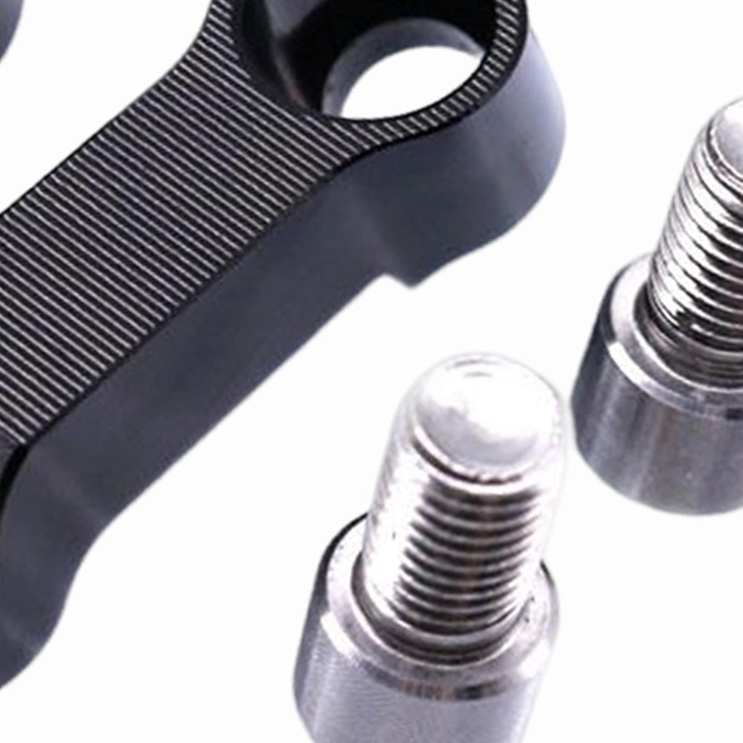 2 Pieces Mirror Mount Riser 10mm Spare Parts Aluminum Alloy  Black