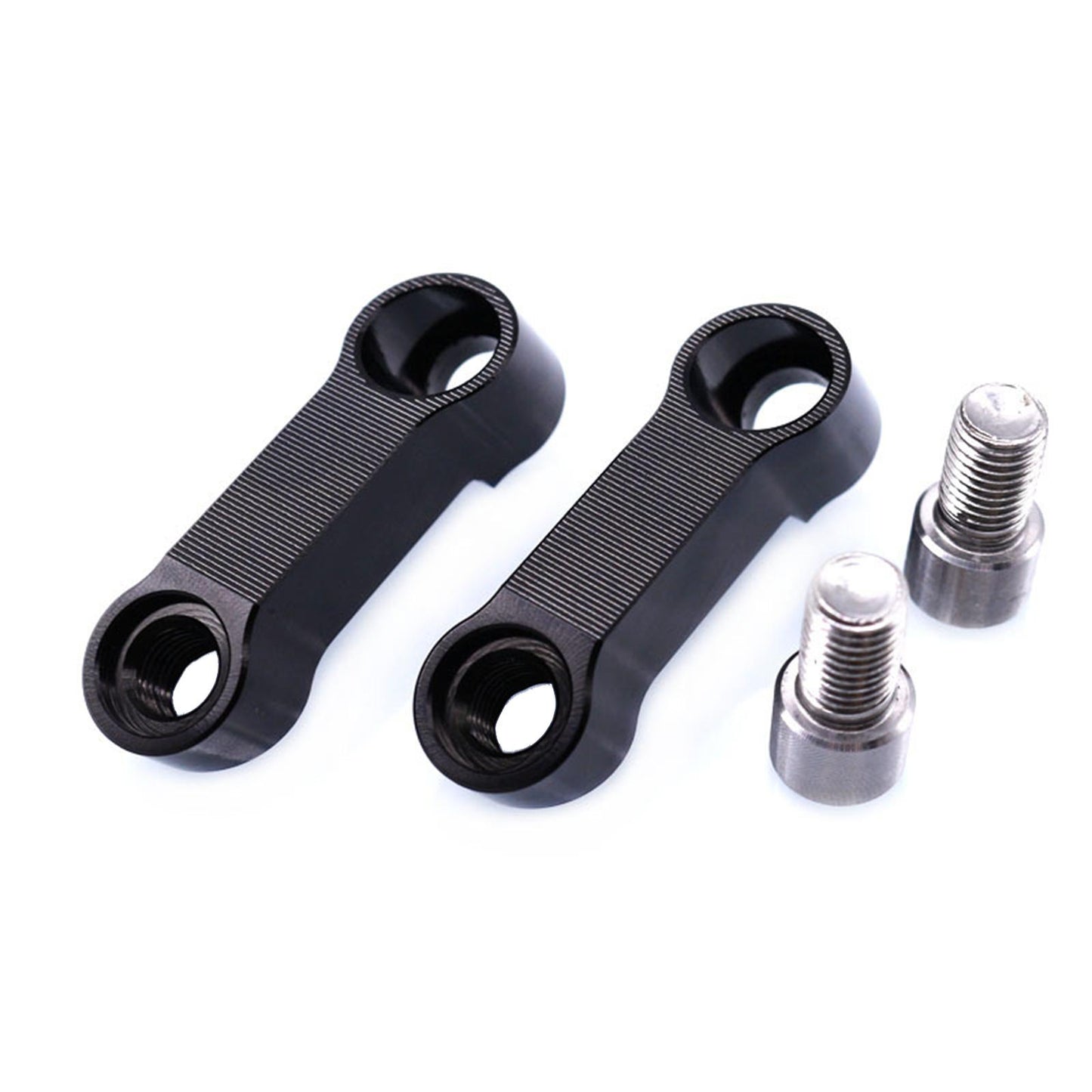 2 Pieces Mirror Mount Riser 10mm Spare Parts Aluminum Alloy  Black