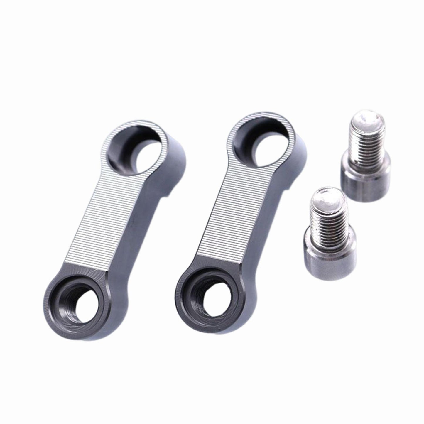 2 Pieces Mirror Mount Riser 10mm Spare Parts Aluminum Alloy  Gray