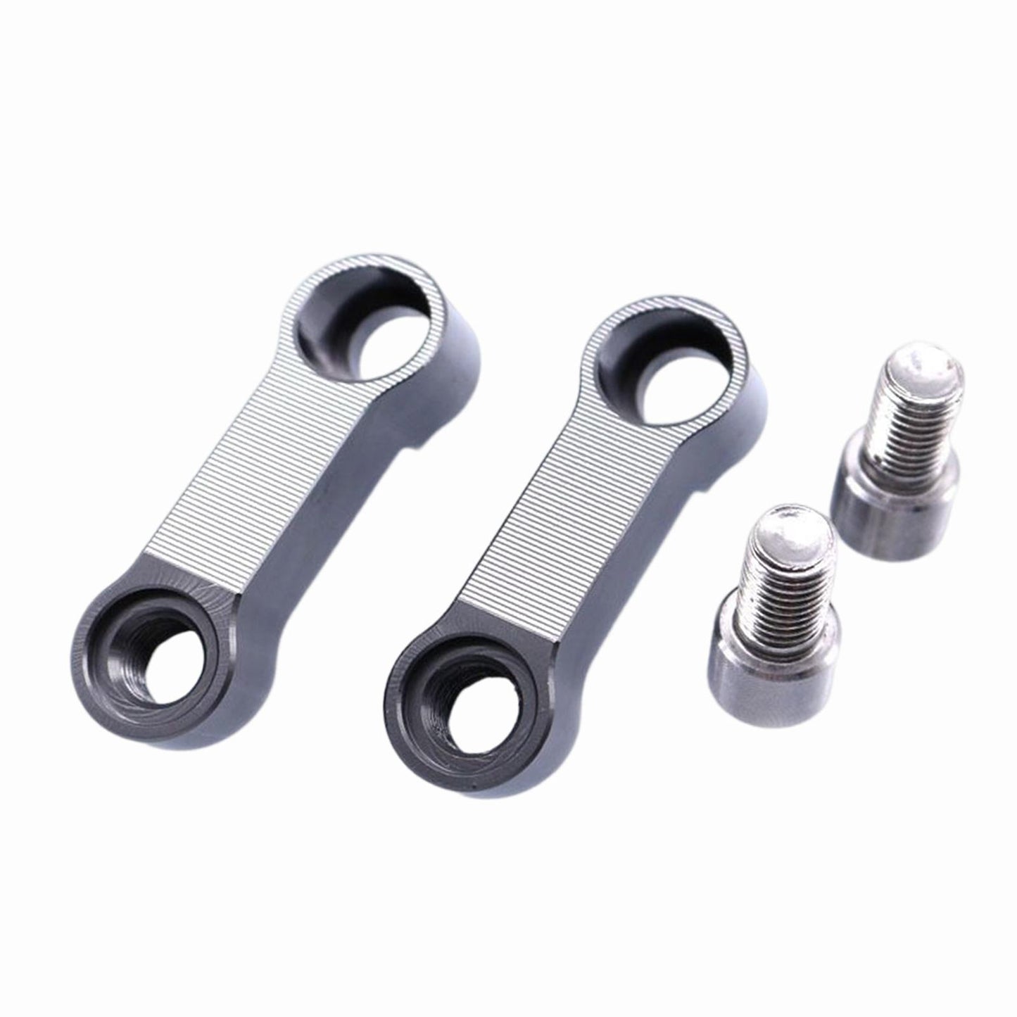 2 Pieces Mirror Mount Riser 10mm Spare Parts Aluminum Alloy  Gray