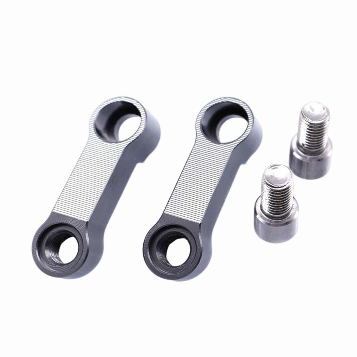 2 Pieces Mirror Mount Riser 10mm Spare Parts Aluminum Alloy  Gray