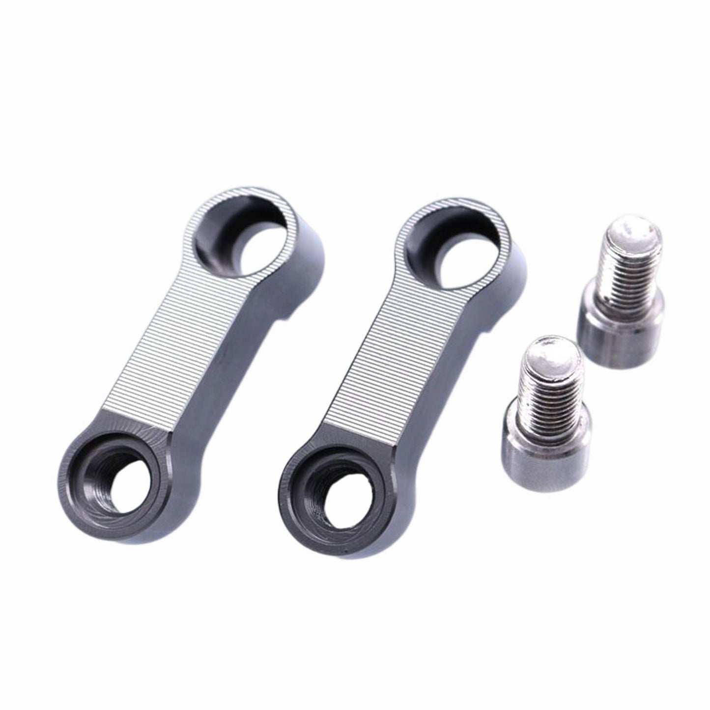 2 Pieces Mirror Mount Riser 10mm Spare Parts Aluminum Alloy  Gray