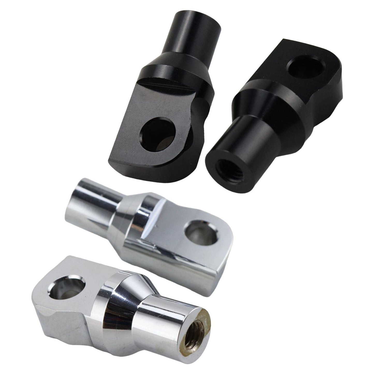 2Pcs Motorcycle Foot Pegs Mounting Bolts Adapter Fits for  Black