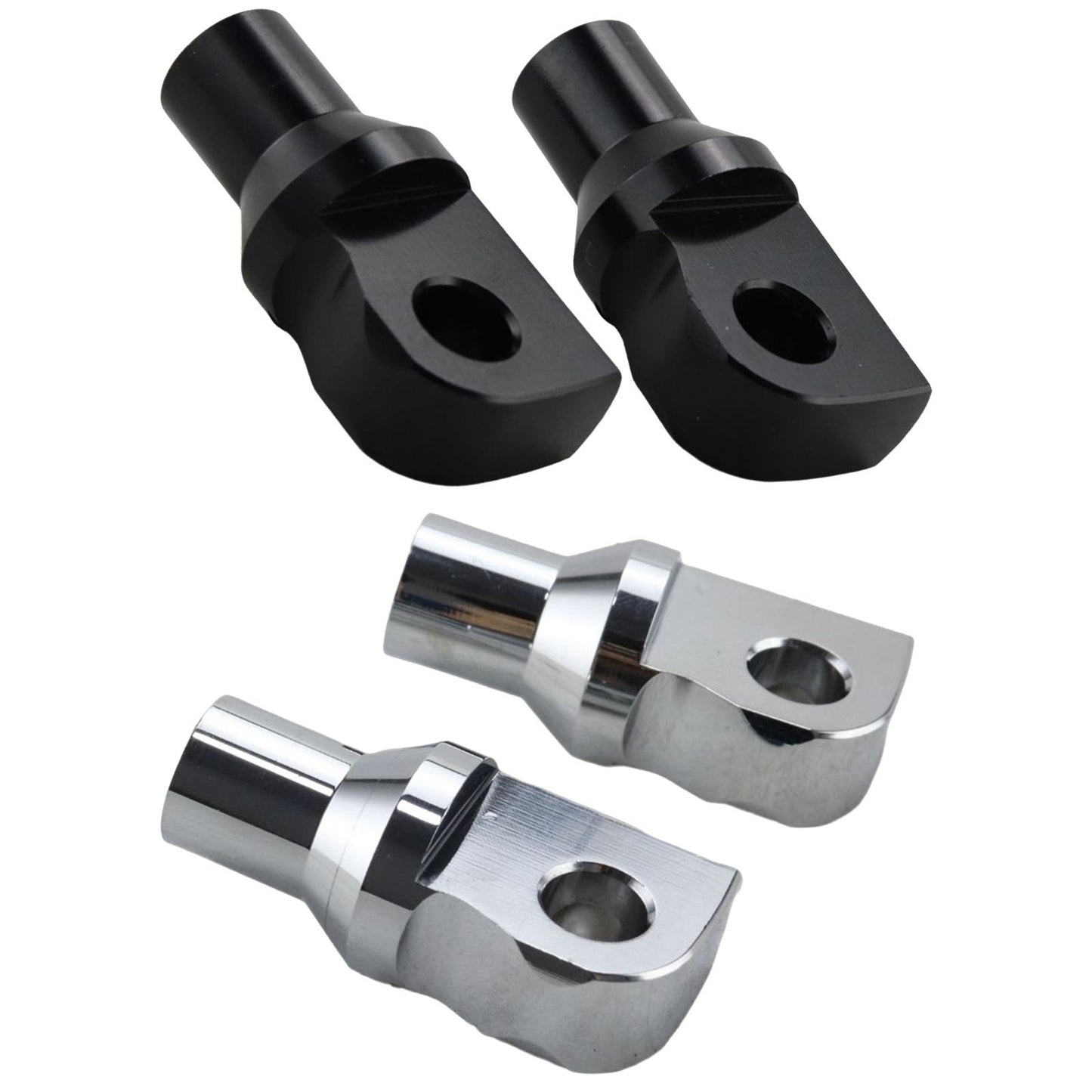 2Pcs Motorcycle Foot Pegs Mounting Bolts Adapter Fits for  Black