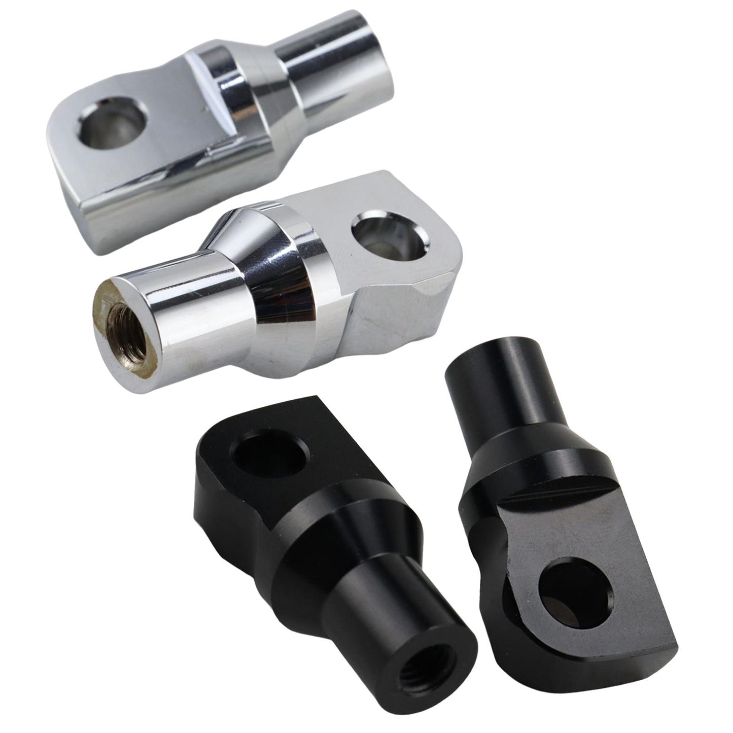 2Pcs Motorcycle Foot Pegs Mounting Bolts Adapter Fits for  Black