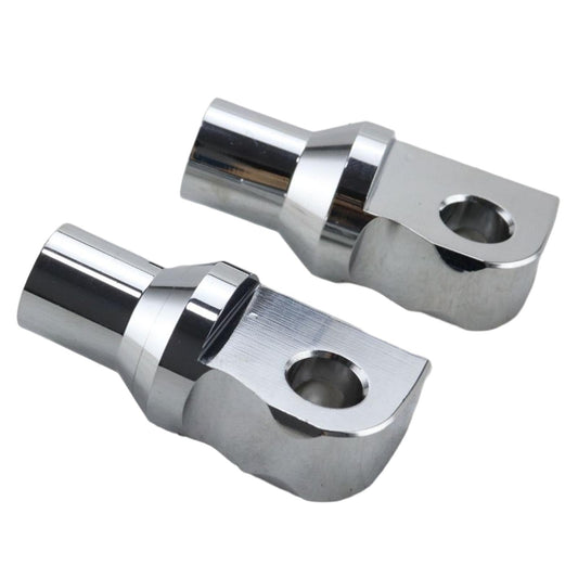 2Pcs Motorcycle Foot Pegs Mounting Bolts Adapter Fits for  Silver