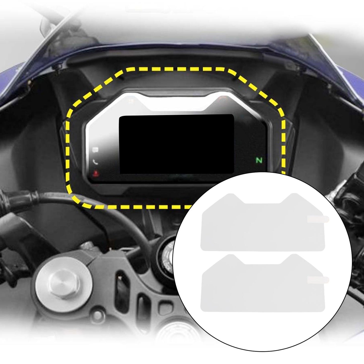 2 Pieces Instrument Cluster Scratch Protection Film for Yamaha R15 V4