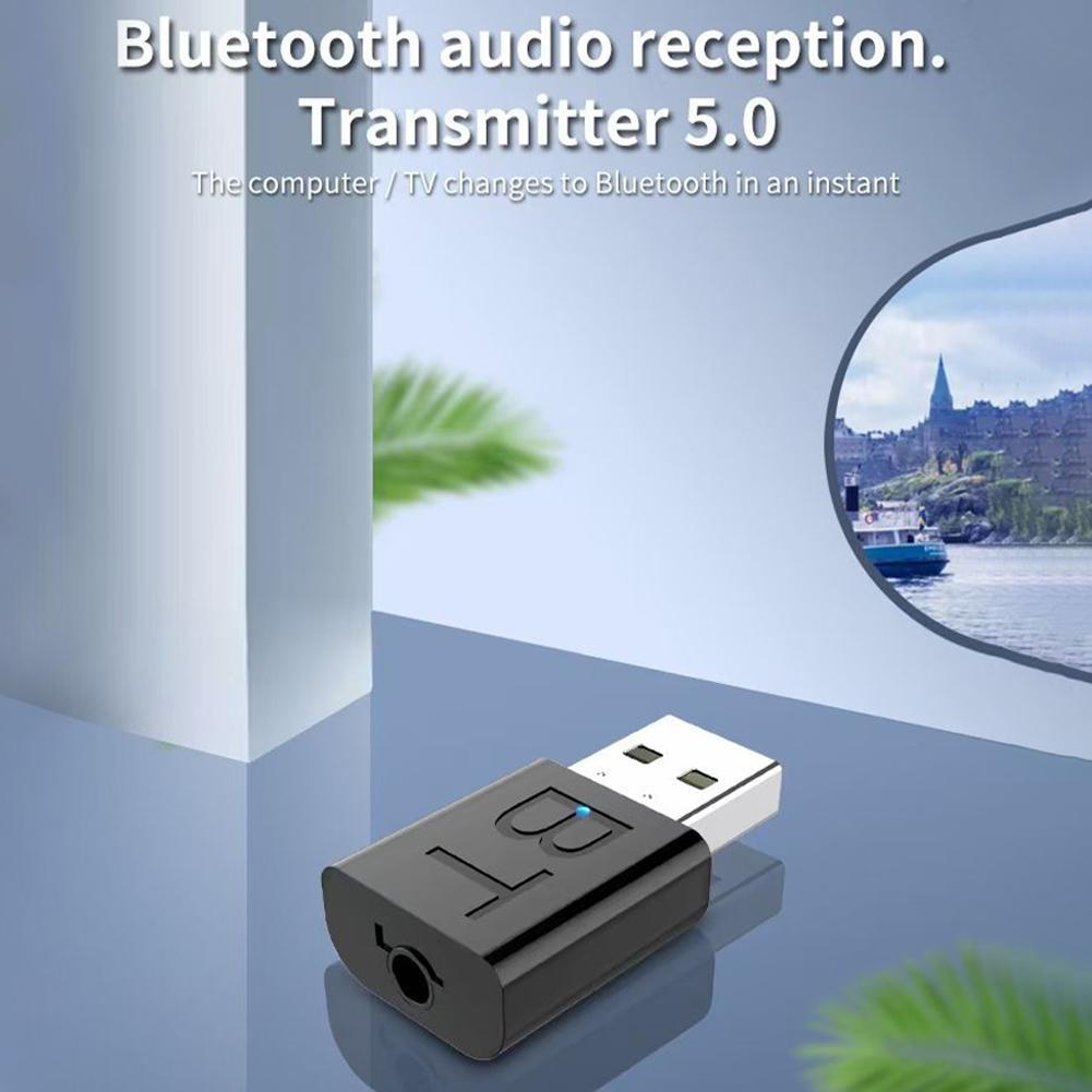 HQ-00989 Bluetooth Adapter BT Transmitter Mini Wireless Small Bluetooth 5.0 Dongle for Phone, TV, Computer, Laptop, Car Audio