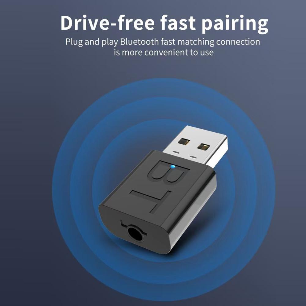 HQ-00989 Bluetooth Adapter BT Transmitter Mini Wireless Small Bluetooth 5.0 Dongle for Phone, TV, Computer, Laptop, Car Audio