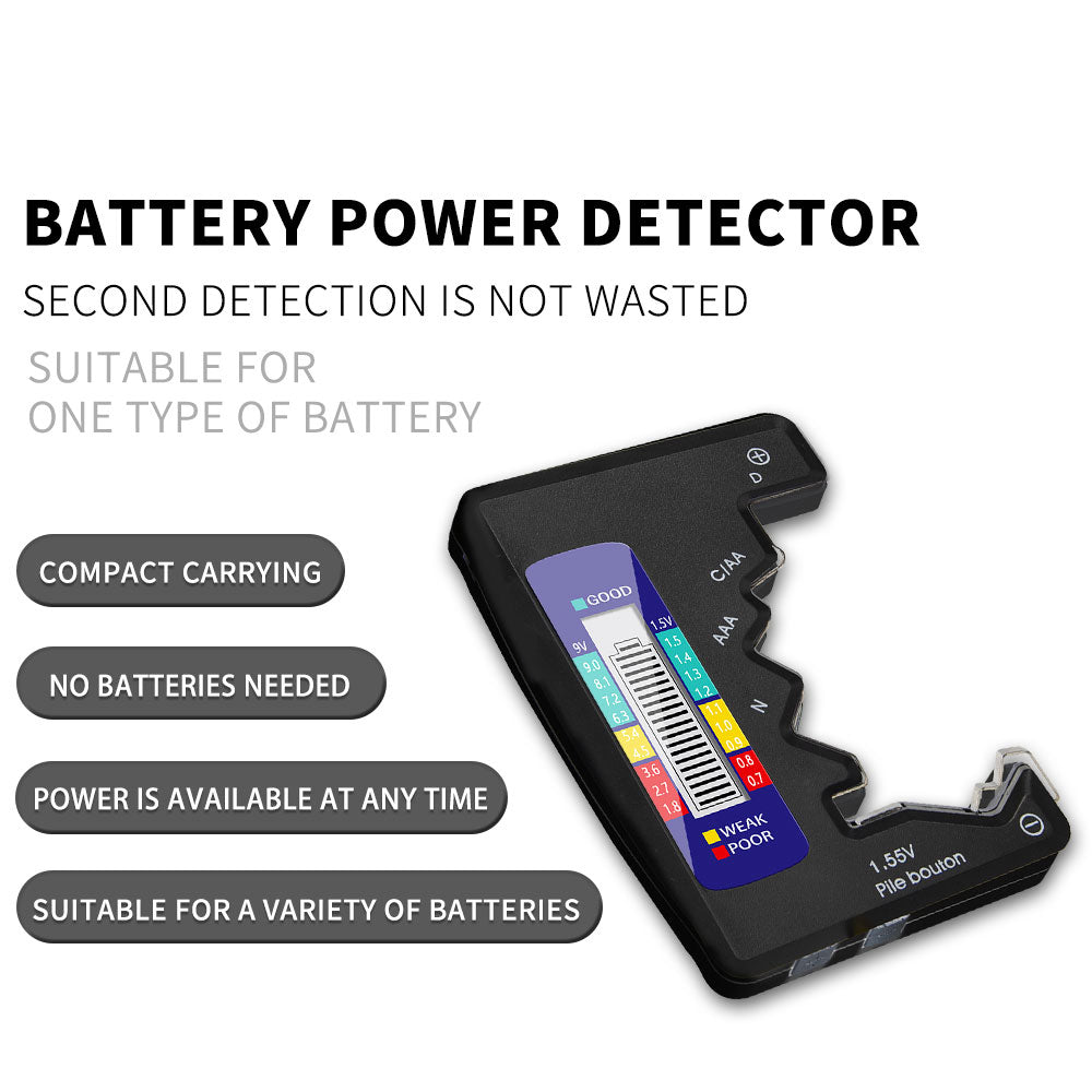 Aneng Universal Battery Detector Tester Checker for C/AA/AAA/D/N/9V/6F22/1.55V Button Battery
