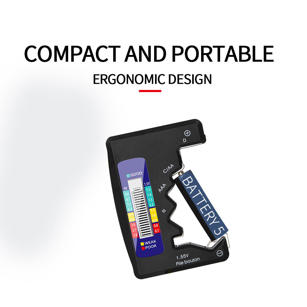 Aneng Universal Battery Detector Tester Checker for C/AA/AAA/D/N/9V/6F22/1.55V Button Battery