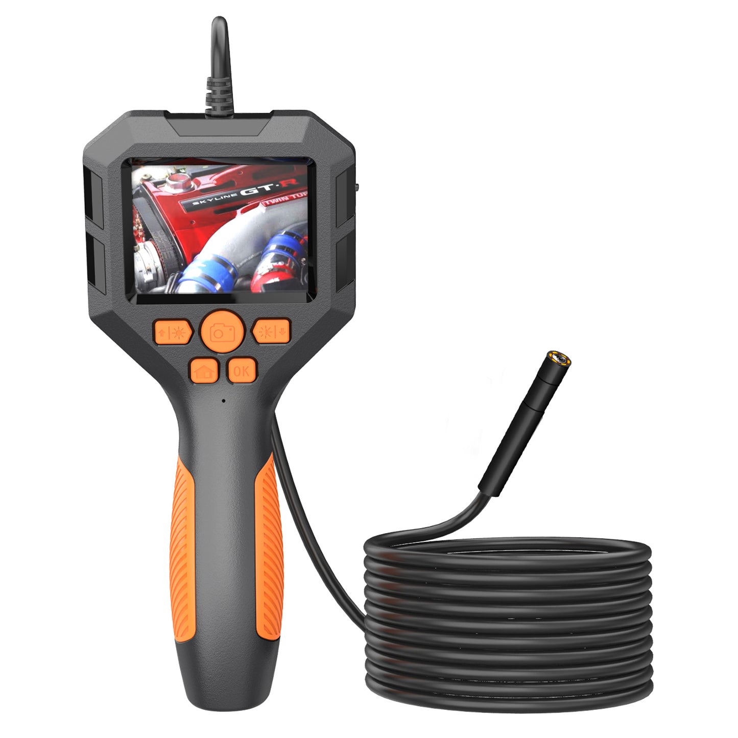P10 10m Hard Wire 5.5mm Lens 2.8&quot; IPS Screen Inspection Camera 1080P HD Handheld Endoscope Support TF Card