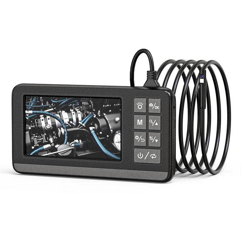 INSKAM P005 1m Wire Dual Lens Endoscope Industrial Inspection Camera Borescope with 4.3inch Display Screen