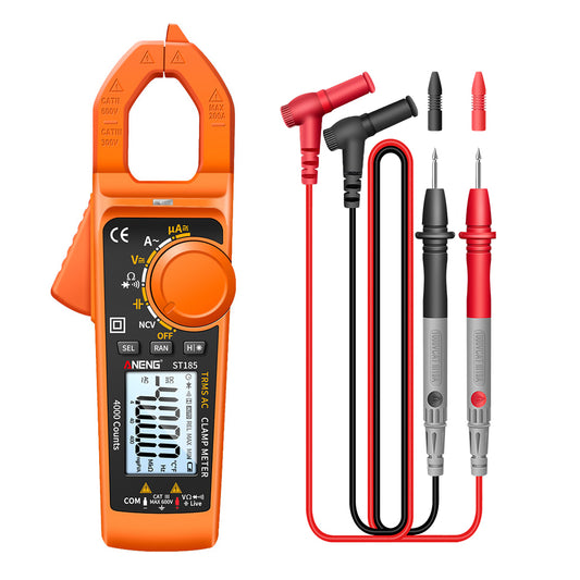 Aneng ST185 Clamp Digital Meter Multimeter 4000 Counts True RMS 200A Ammeter Voltage Tester - Orange