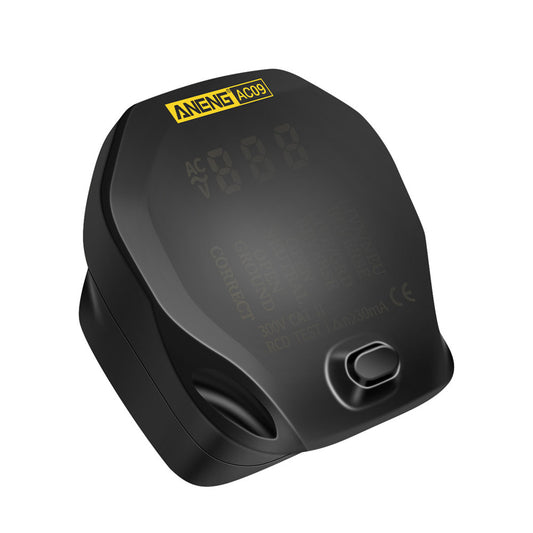 Aneng AC09 Digital Voltage Socket Tester Detector Live Ground Neutral Phase Meter Electric Circuit Breaker Finder - EU Plug