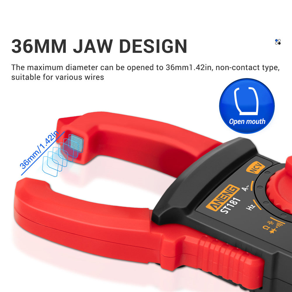 Aneng ST181 Digital Clamp Meter DC/AC Current 4000 Counts Multimeter Ammeter Voltage Capacitance Ohm Tester
